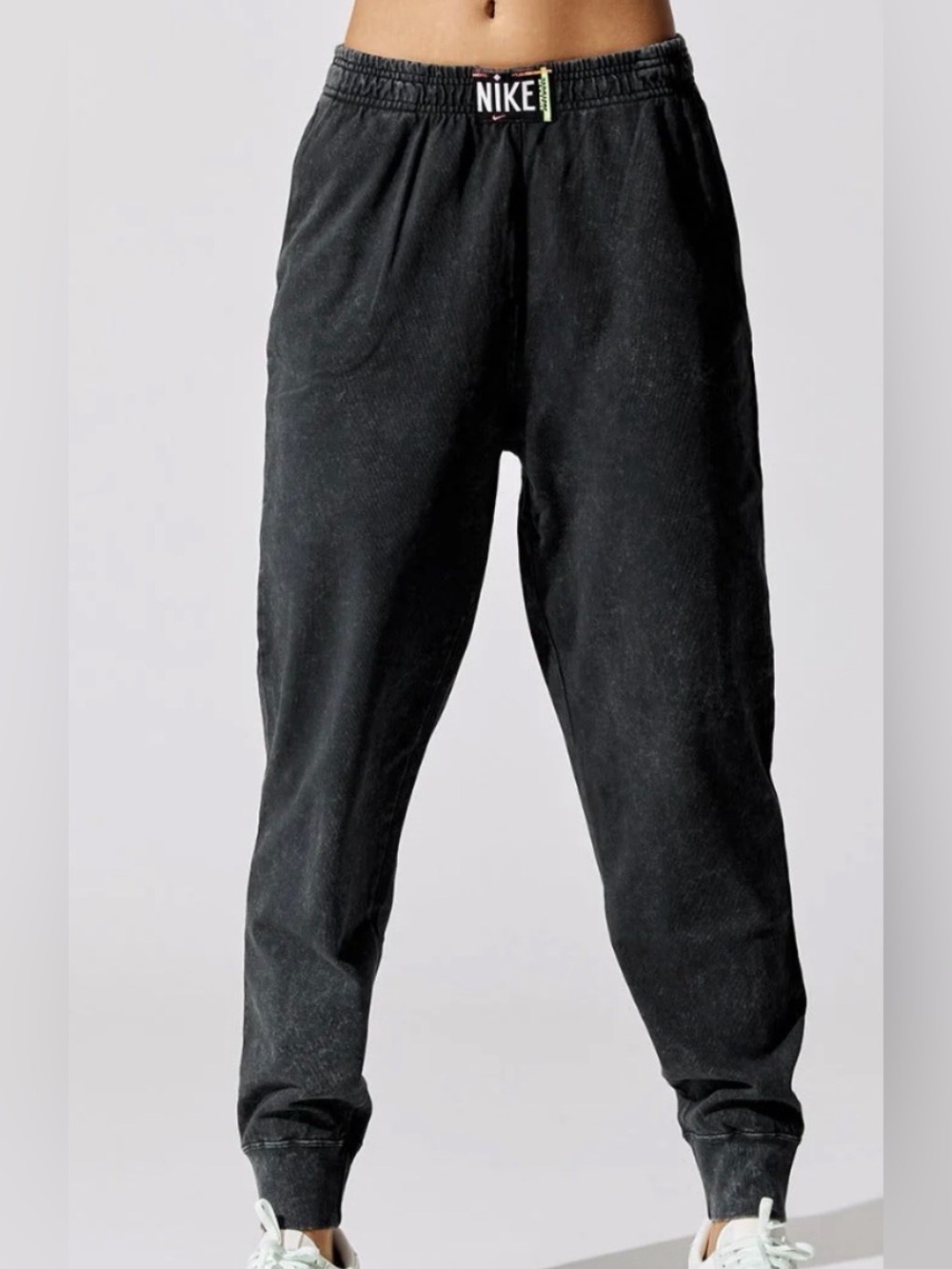 Nike Black Acid Washed Look Fleece Joggers